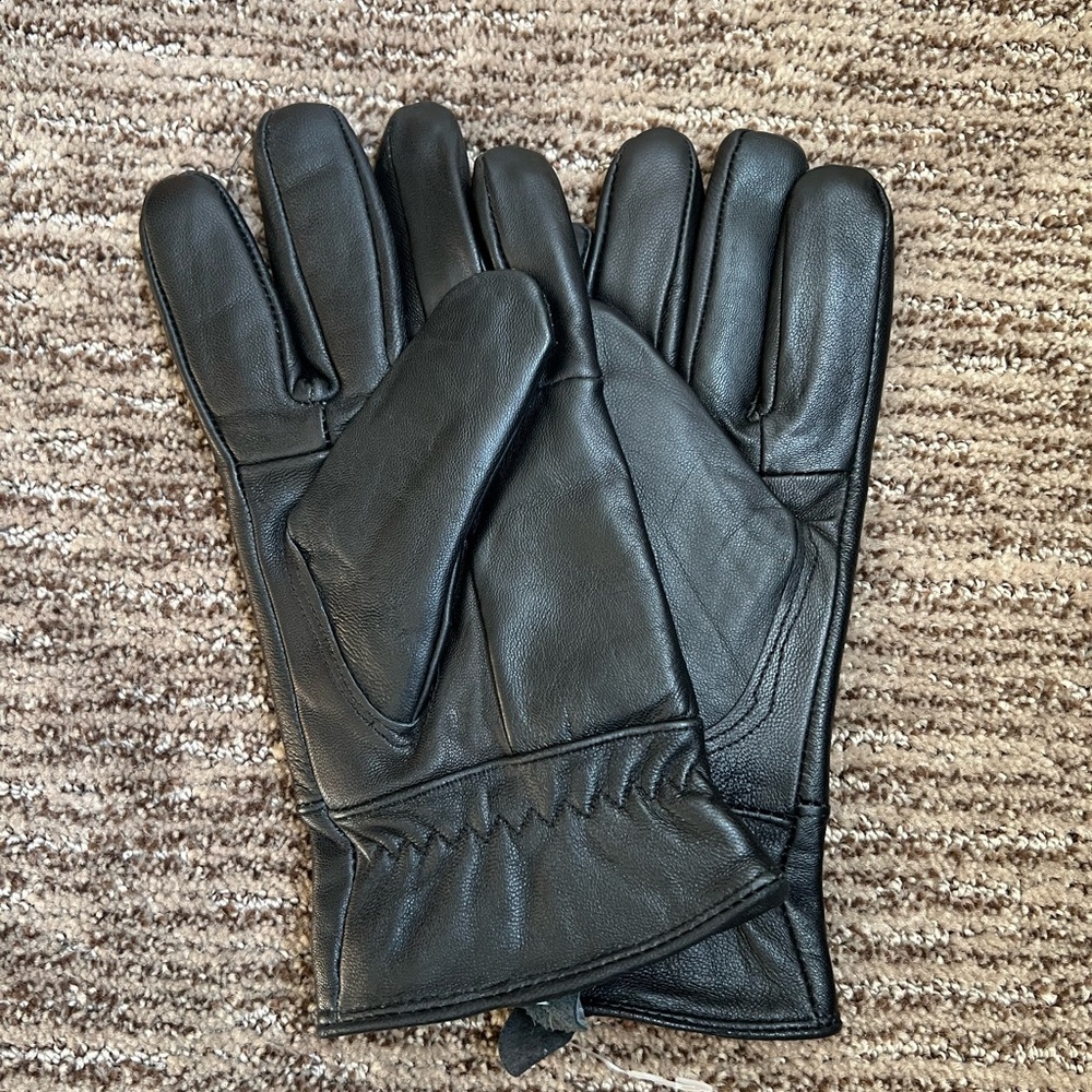 Women’s Leather Gloves Black Size Medium NEW - Picture 2 of 5